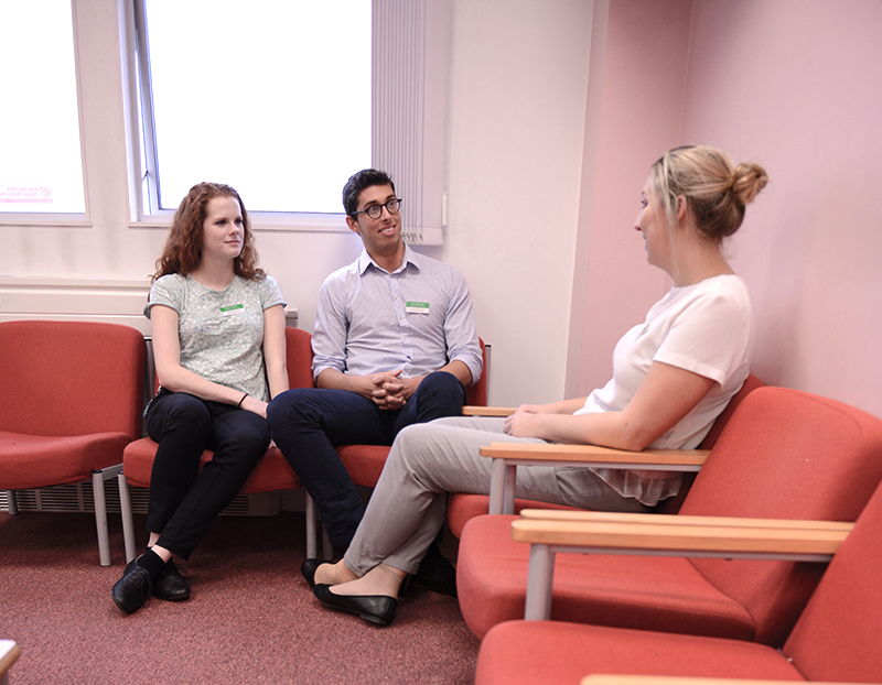 RGUC student common room with students chatting