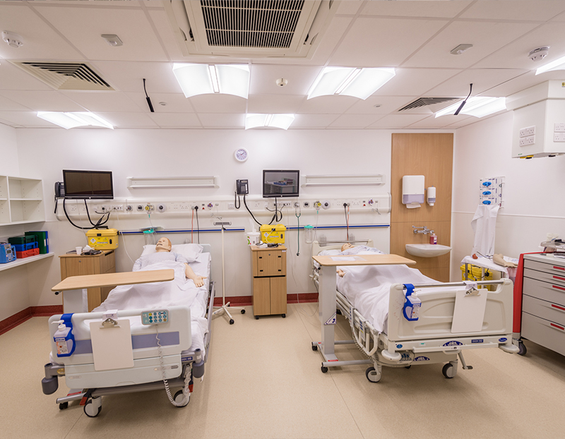 RGUC Simulation Centre interior clinical room
