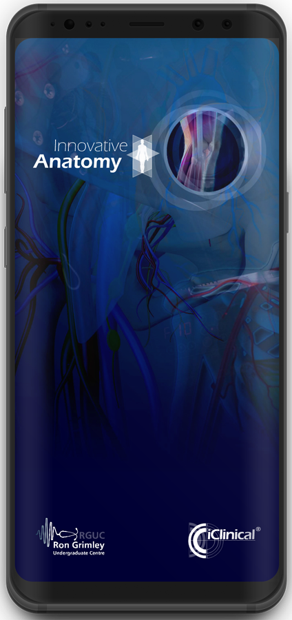 Innovative Anatomy Front screen design of app resources